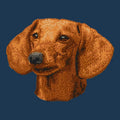 Dachshund Embroidered Men's Denim Shirt