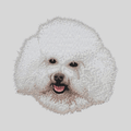 Bichon Frise Embroidered Mock Neck Sweatshirt