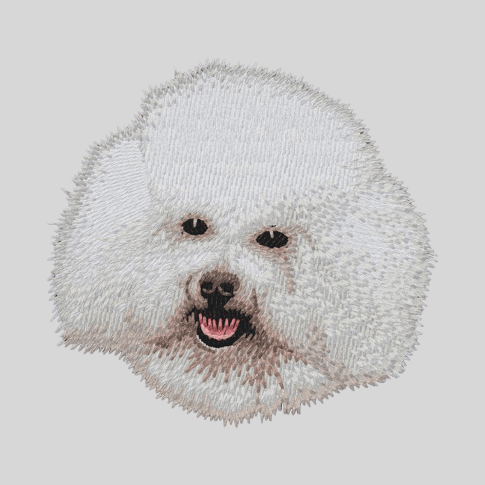Bichon Frise Embroidered Mock Neck Sweatshirt