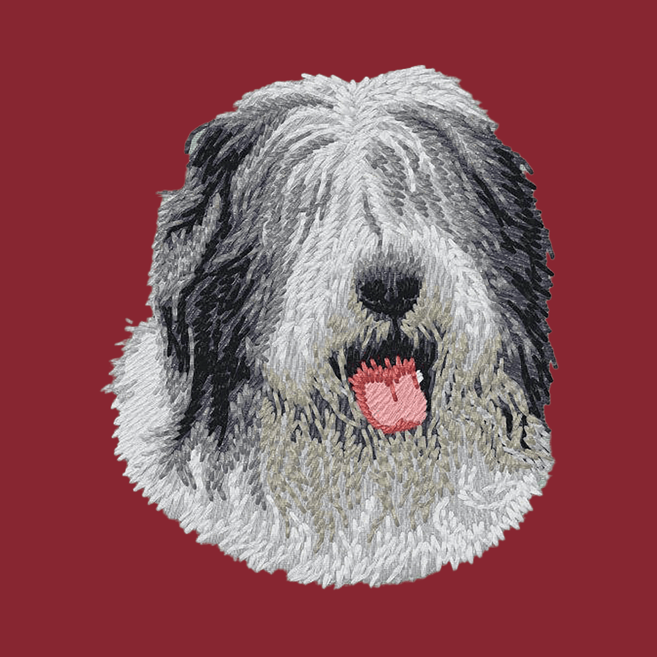 Old English Sheepdog Embroidered Wearable Blanket