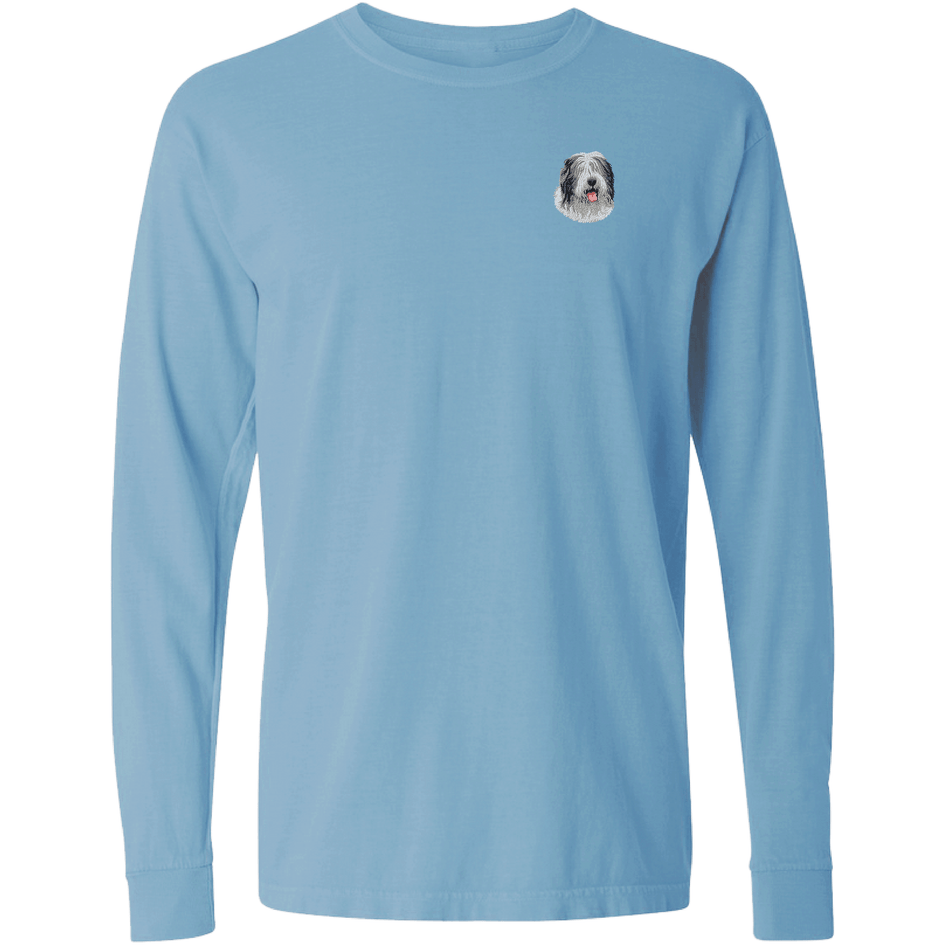 Old English Sheepdog Embroidered Classic Long Sleeve Shirt