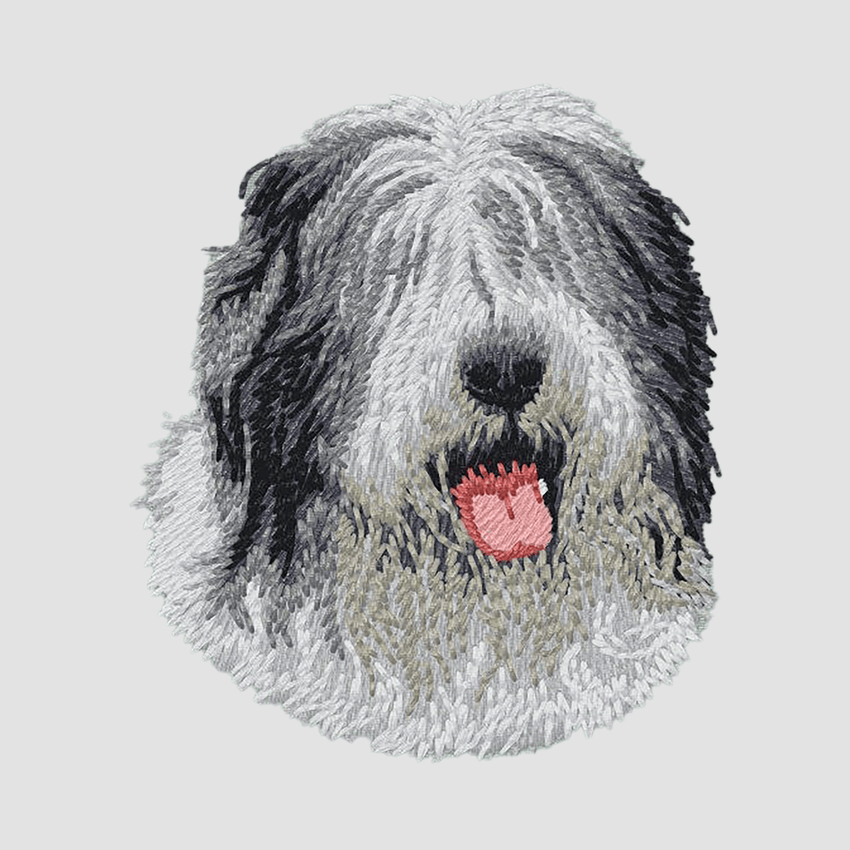 Old English Sheepdog Embroidered Classic Long Sleeve Shirt