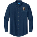 Australian Shepherd Embroidered Men's Denim Shirt