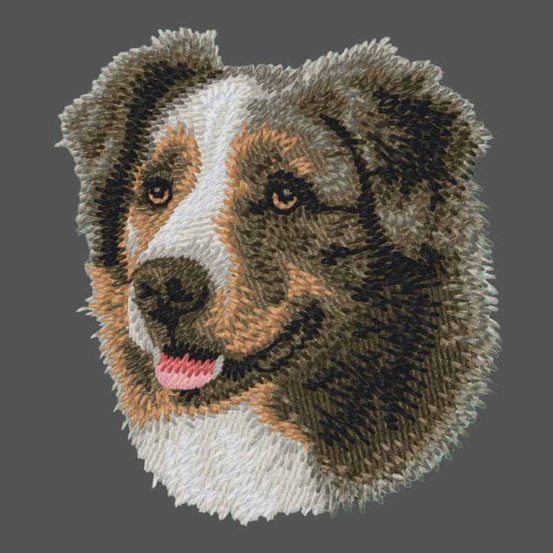 Australian Shepherd Embroidered Men's Fleece Jacket