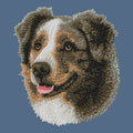 Australian Shepherd Embroidered Women's Denim Shirt