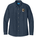 Australian Shepherd Embroidered Women's Denim Shirt