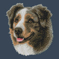 Australian Shepherd Embroidered Women's Denim Shirt