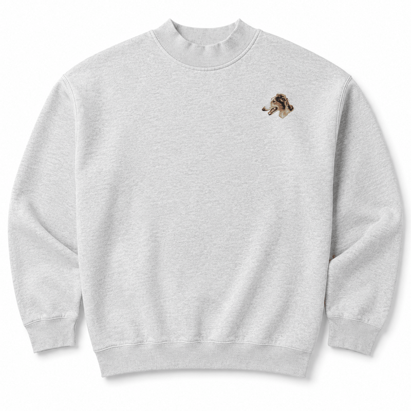 Borzoi Embroidered Mock Neck Sweatshirt