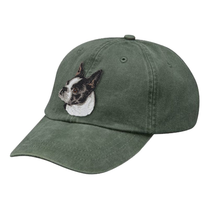 Boston Terrier Embroidered Baseball Cap