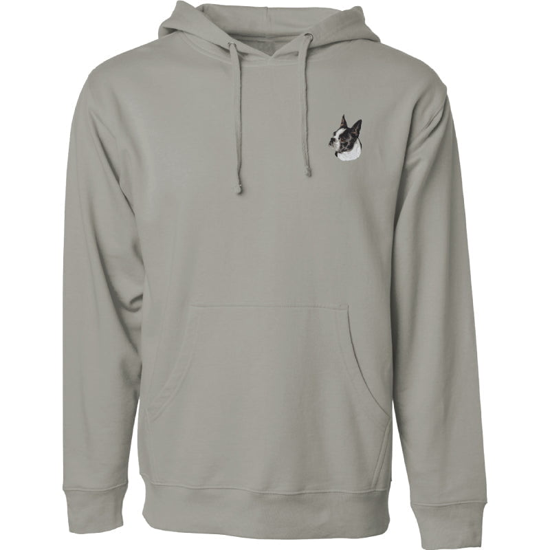 Boston Terrier Embroidered Sweatshirt Hoodie