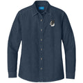 Boston Terrier Embroidered Women's Denim Shirt
