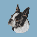 Boston Terrier Embroidered Classic Long Sleeve Shirt