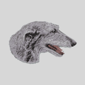 Scottish Deerhound Embroidered Mock Neck Sweatshirt