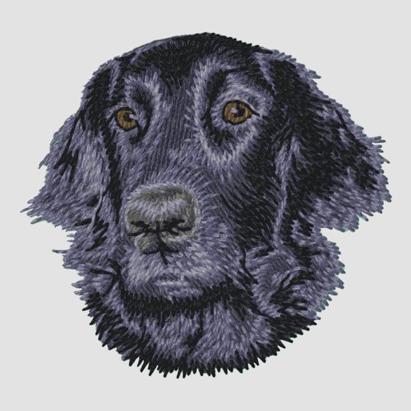 Flat-Coated Retriever Embroidered Sweatshirt Hoodie