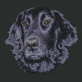 Flat-Coated Retriever Embroidered Crossbody Bag