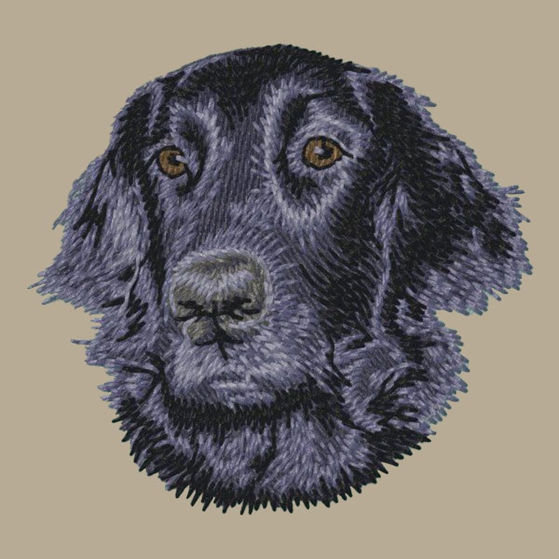 Flat-Coated Retriever Embroidered Crossbody Bag