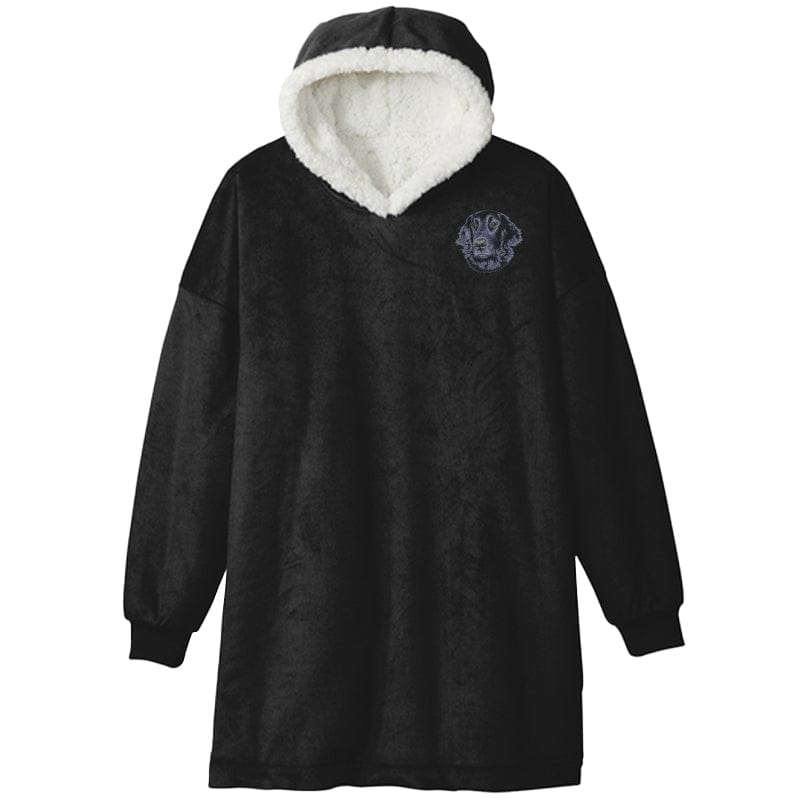 Flat-Coated Retriever Embroidered Wearable Blanket