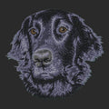 Flat-Coated Retriever Embroidered Wearable Blanket