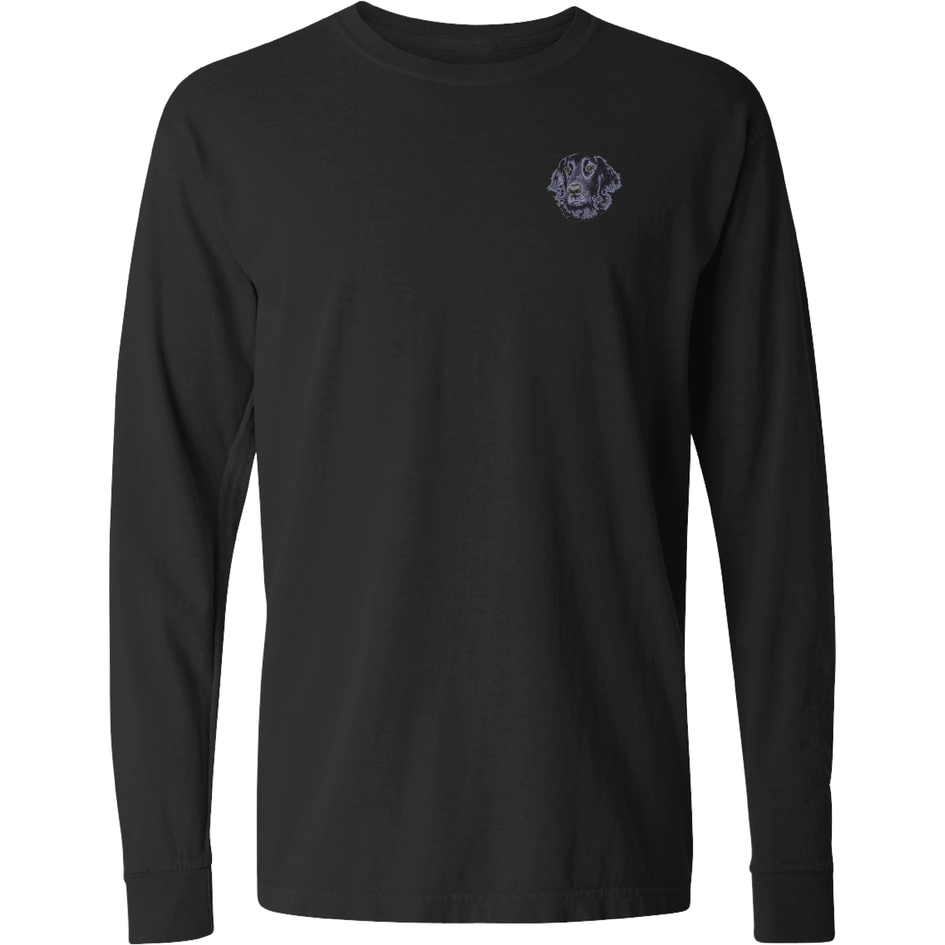 Flat-Coated Retriever Embroidered Classic Long Sleeve Shirt