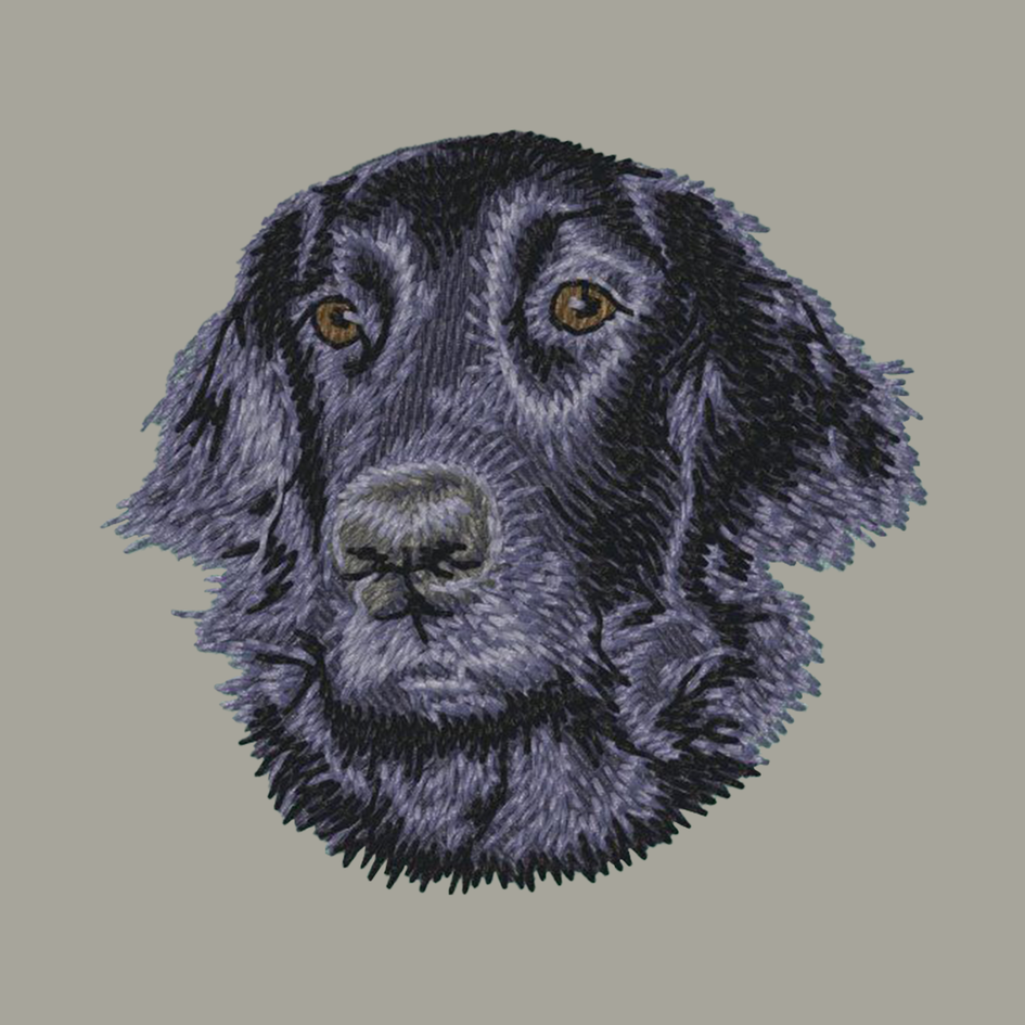 Flat-Coated Retriever Embroidered Classic Long Sleeve Shirt