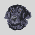 Flat-Coated Retriever Embroidered Mock Neck Sweatshirt