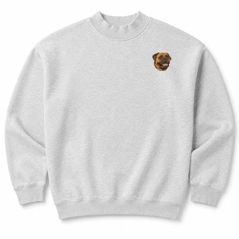 Bullmastiff Embroidered Mock Neck Sweatshirt