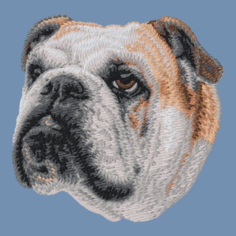 Bulldog Embroidered Men's Denim Shirt