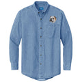 Bulldog Embroidered Men's Denim Shirt