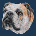 Bulldog Embroidered Men's Denim Shirt