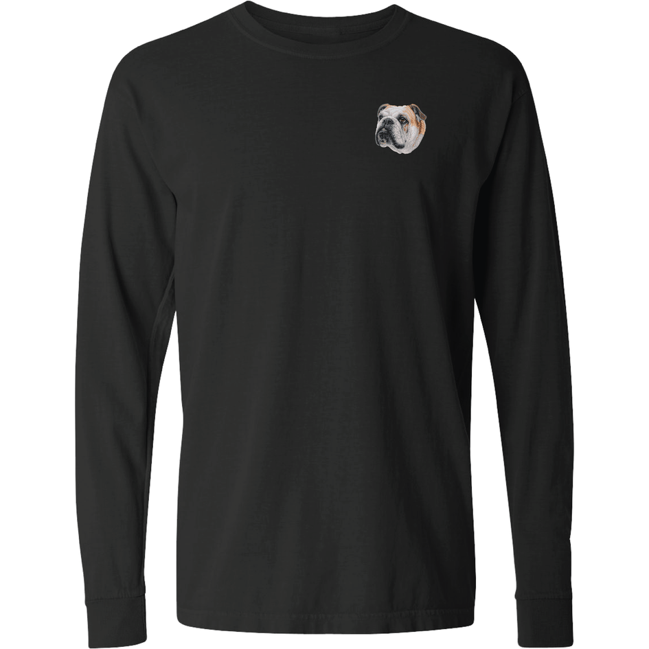 Bulldog Embroidered Classic Long Sleeve Shirt