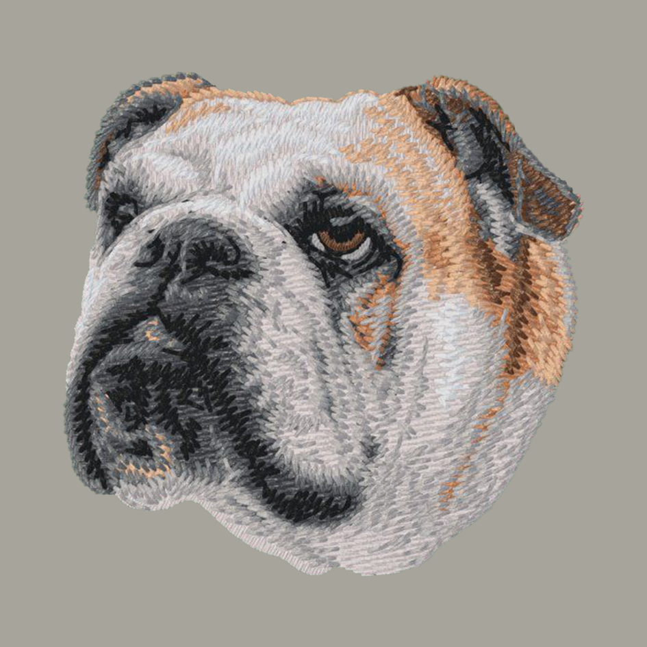 Bulldog Embroidered Classic Long Sleeve Shirt