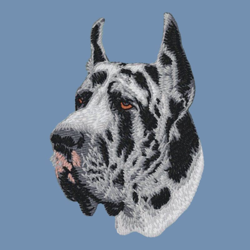 Great Dane Embroidered Men's Denim Shirt