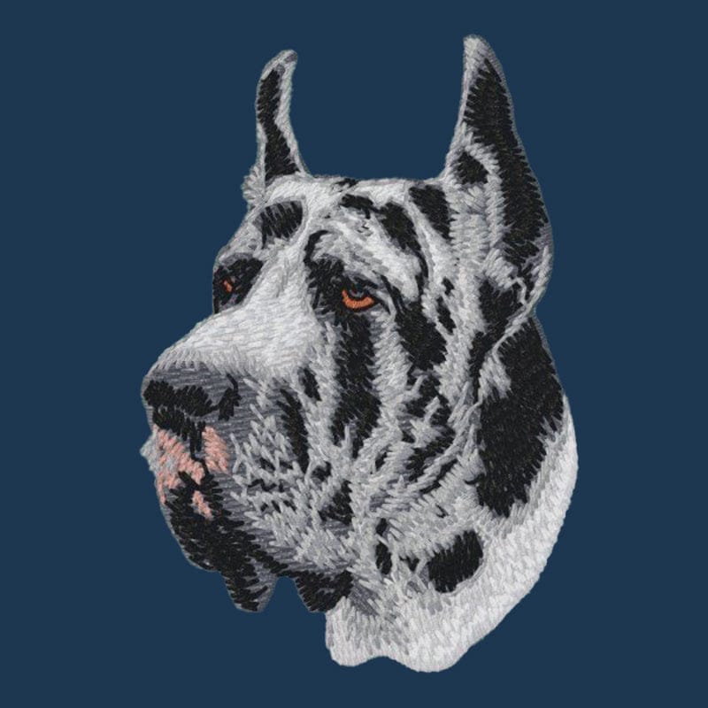 Great Dane Embroidered Men's Denim Shirt
