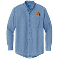 Airedale Terrier Embroidered Men's Denim Shirt