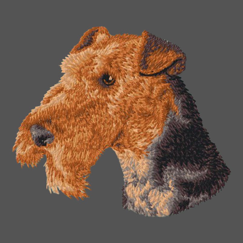 Airedale Terrier Embroidered Men's Fleece Jacket