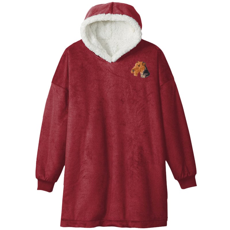 Airedale Terrier Embroidered Wearable Blanket