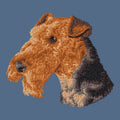 Airedale Terrier Embroidered Women's Denim Shirt