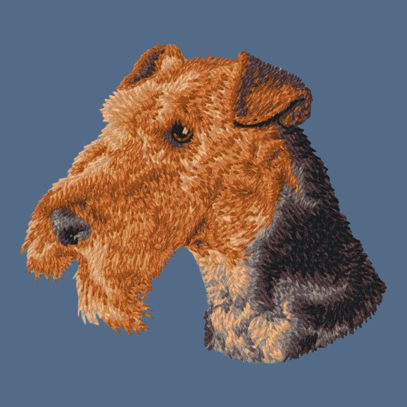 Airedale Terrier Embroidered Women's Denim Shirt