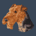 Airedale Terrier Embroidered Women's Denim Shirt