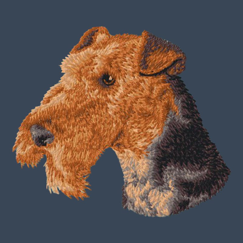 Airedale Terrier Embroidered Women's Denim Shirt