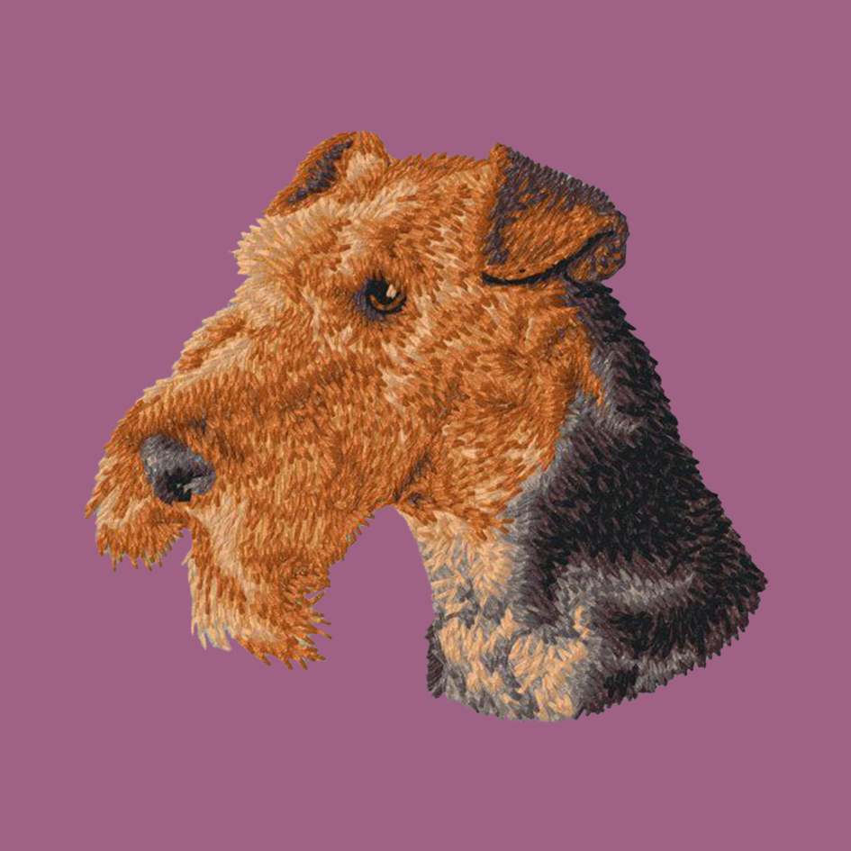 Airedale Terrier Embroidered Classic Long Sleeve Shirt
