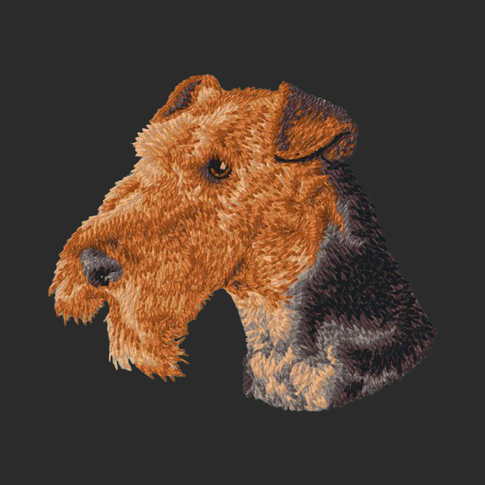 Airedale Terrier Embroidered Classic Long Sleeve Shirt