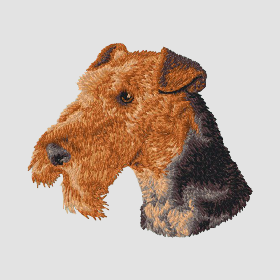 Airedale Terrier Embroidered Classic Long Sleeve Shirt
