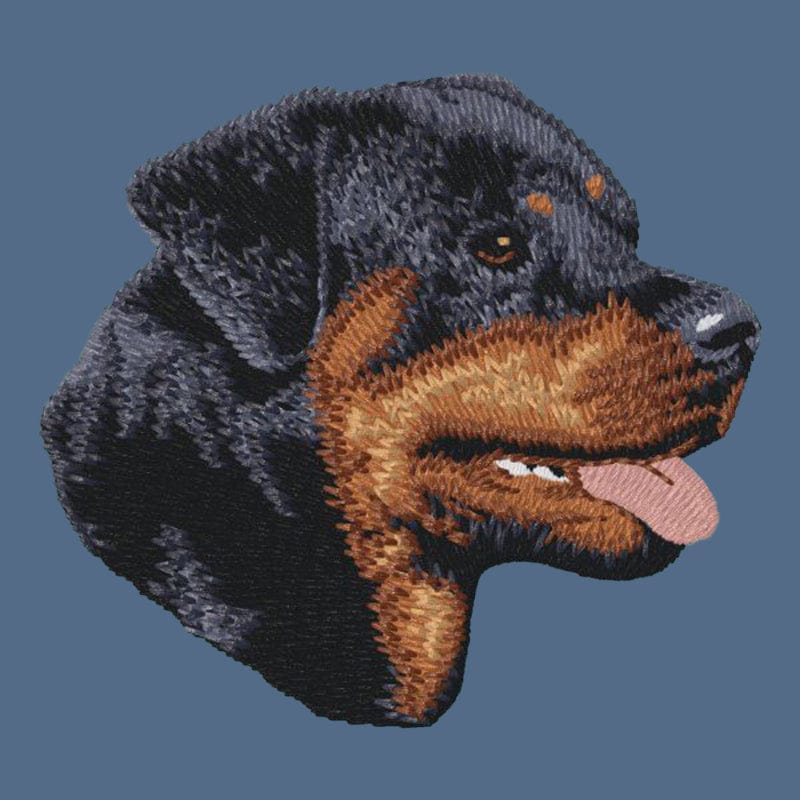 Rottweiler Embroidered Women's Denim Shirt