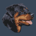 Rottweiler Embroidered Women's Denim Shirt