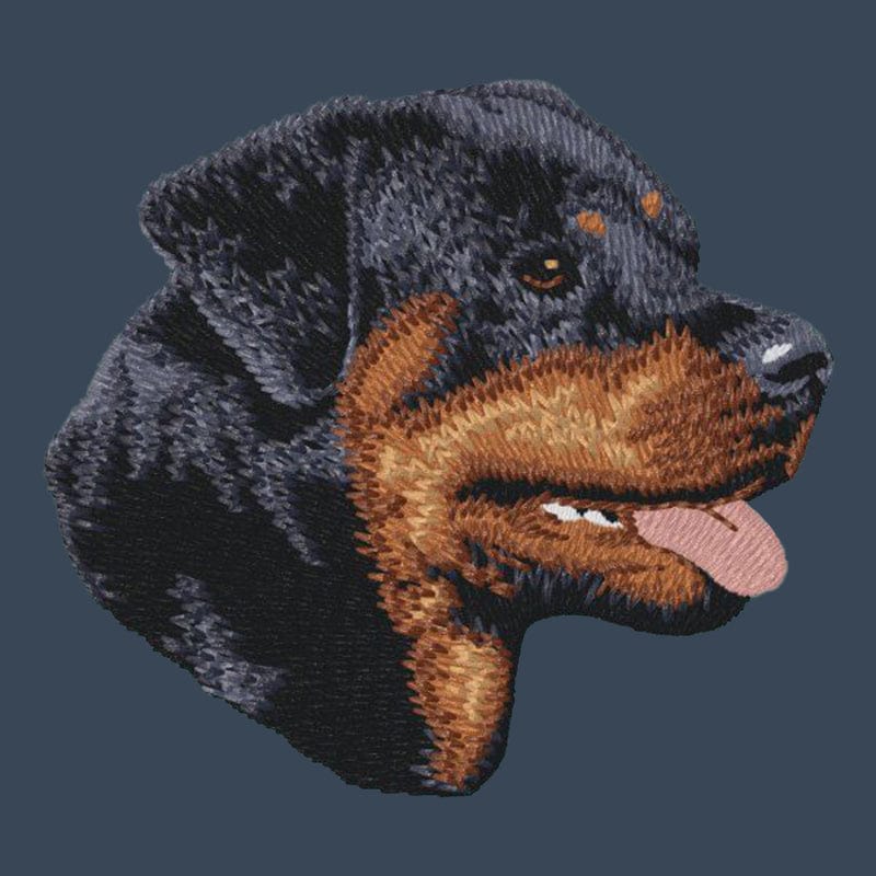Rottweiler Embroidered Women's Denim Shirt