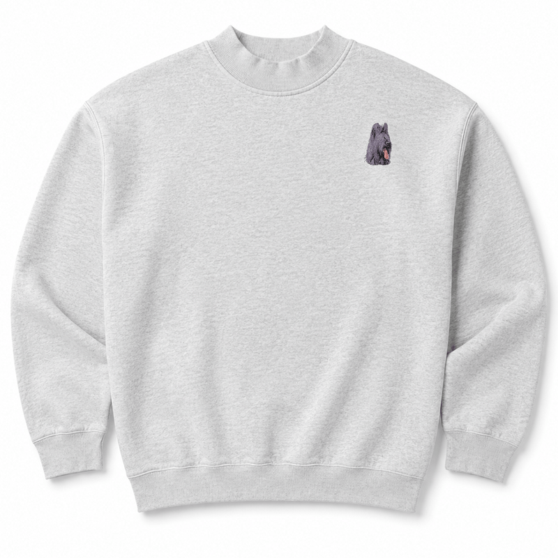 Briard Embroidered Mock Neck Sweatshirt