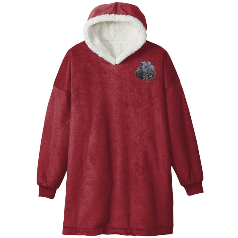 Kerry Blue Terrier Embroidered Wearable Blanket