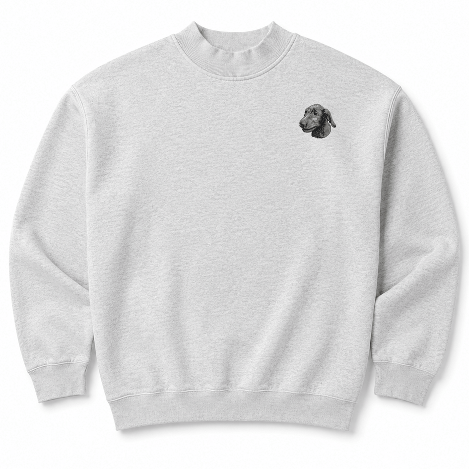 Irish Wolfhound Embroidered Mock Neck Sweatshirt