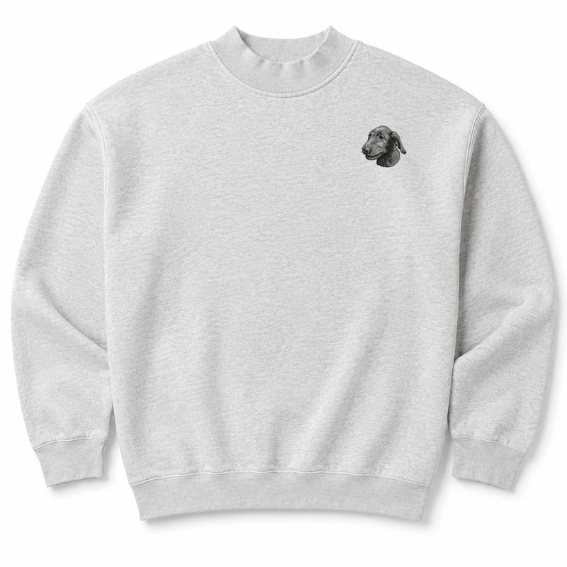 Irish Wolfhound Embroidered Mock Neck Sweatshirt
